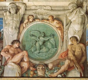 Galería Farnese, detalle del techo de Annibale Carracci